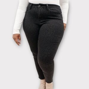 Judy Blue Plus Skinny Fit Black Cheetah Animal Print Jeans NWT